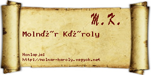 Molnár Károly névjegykártya