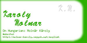 karoly molnar business card